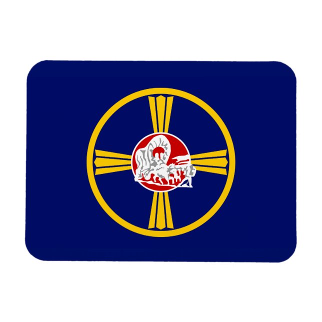 Flagga Omaha (Nebraska) Magnet (Horisontell)