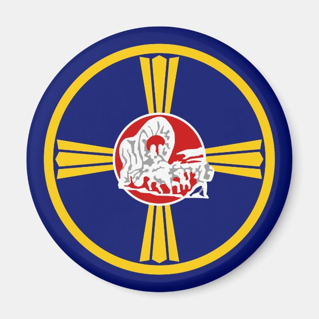 Flagga Omaha (Nebraska) Magnet (Framsidan)