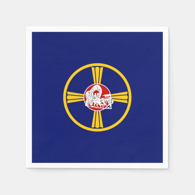 Flagga Omaha (Nebraska) Pappersservett (Framsidan)