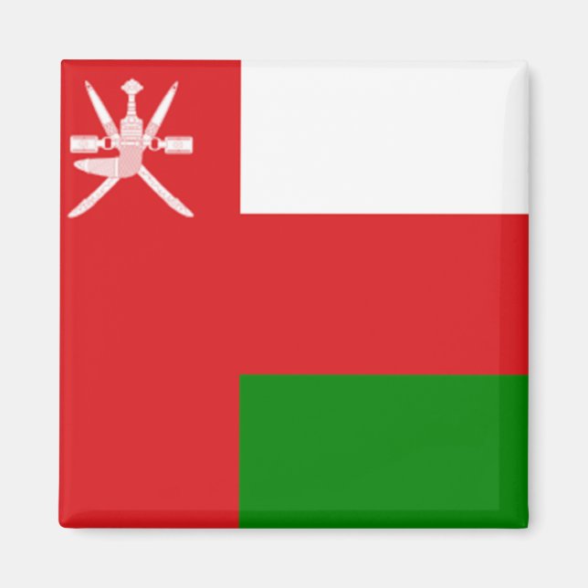 Flagga Oman Magnet (Framsidan)
