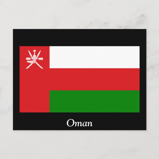 Flagga Oman Vykort (Framsida)