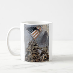 Flagga on Mount Suribachi, Iwo Jima, 1945 Kaffemugg