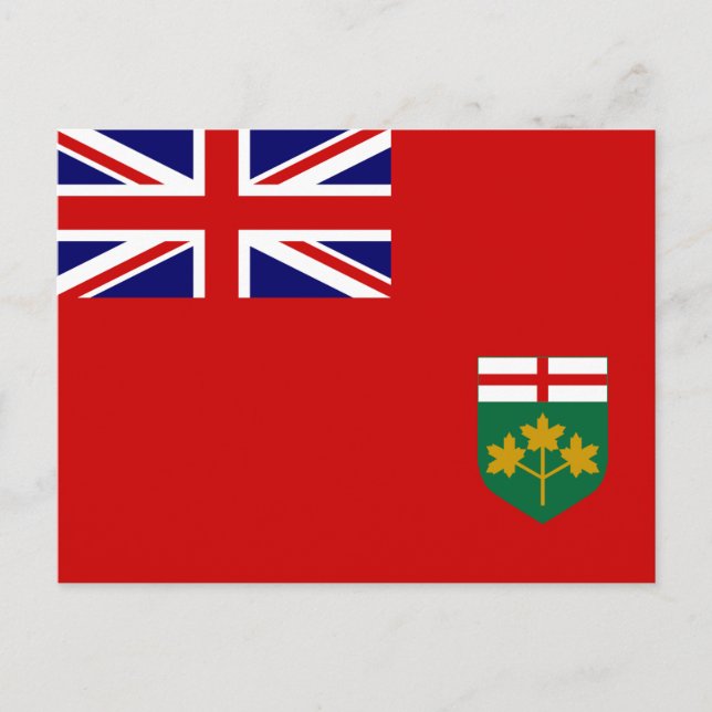 Flagga Ontario Vykort (Framsida)