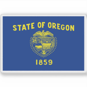 Flagga Oregon Klistermärken