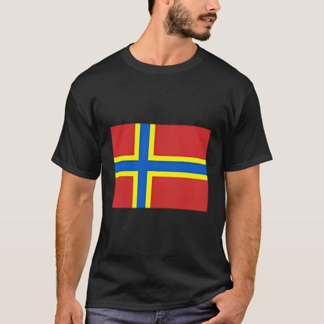 Flagga Orkney Islands Scottish Islands T Shirt (Framsida)