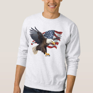 Flagga/Örn - T-Shirt Lång Ärmad Tröja