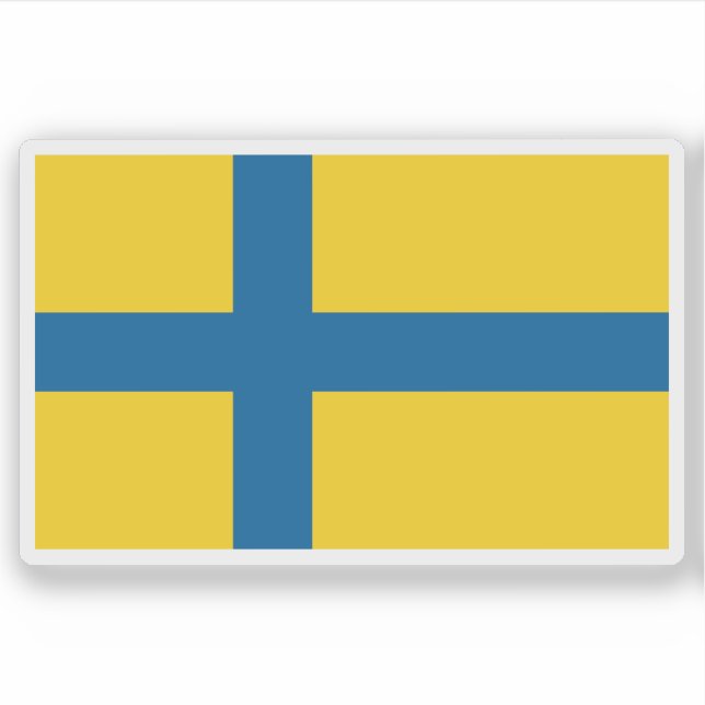 Flagga Östergötland, Sverige Klistermärken (Framsida)