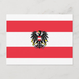 Flagga Österrike - Flagge Österreichs Vykort