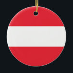 Flagga Österrike Julgransprydnad Keramik<br><div class="desc">Flagga Österrike</div>