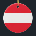 Flagga Österrike Julgransprydnad Keramik<br><div class="desc">Flagga Österrike</div>