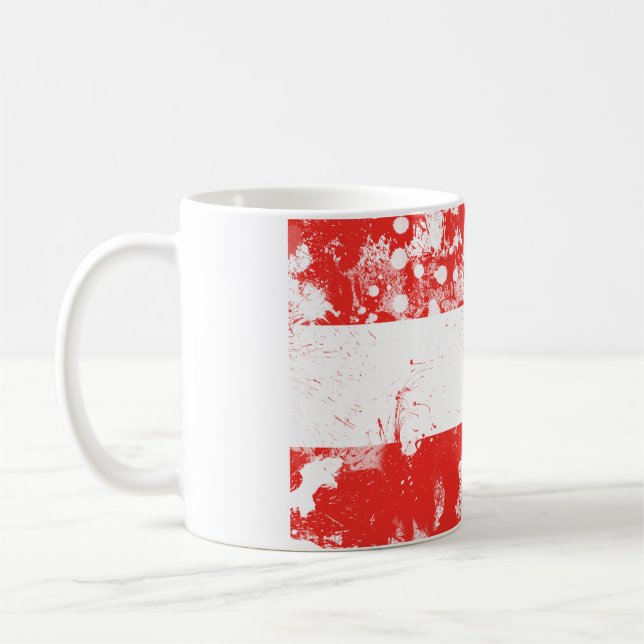 Flagga Österrike Kaffemugg (Vänster)