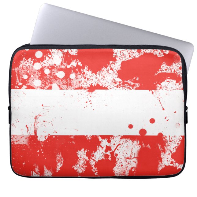 Flagga Österrike Laptop Fodral (Framsidan)