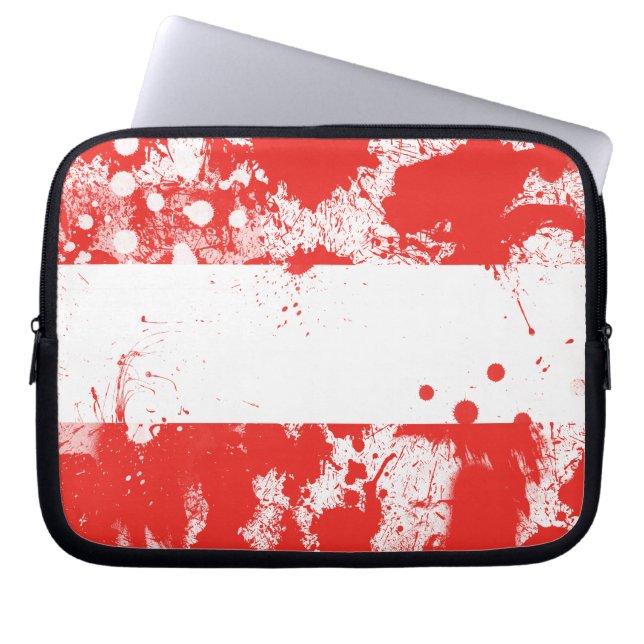 Flagga Österrike Laptop Sleeve (Framsidan)