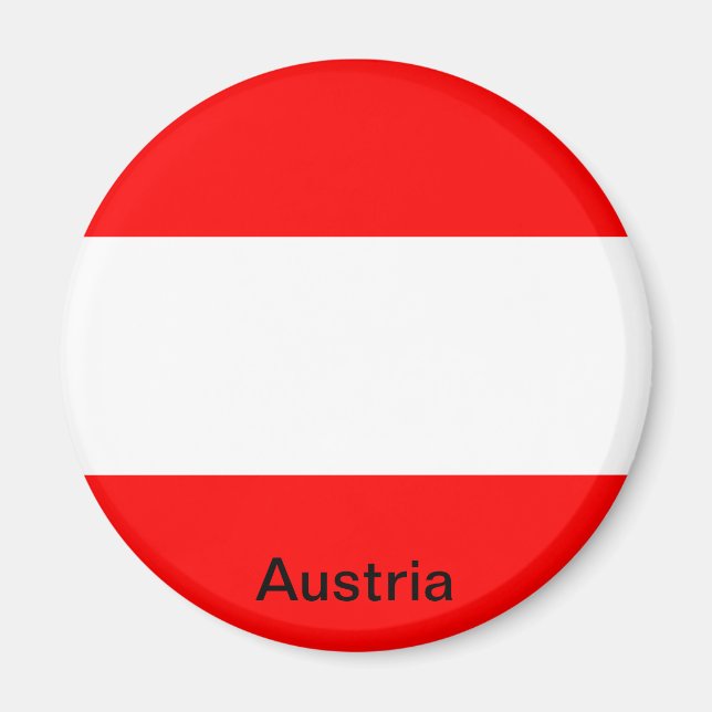 Flagga Österrike Magnet (Framsidan)