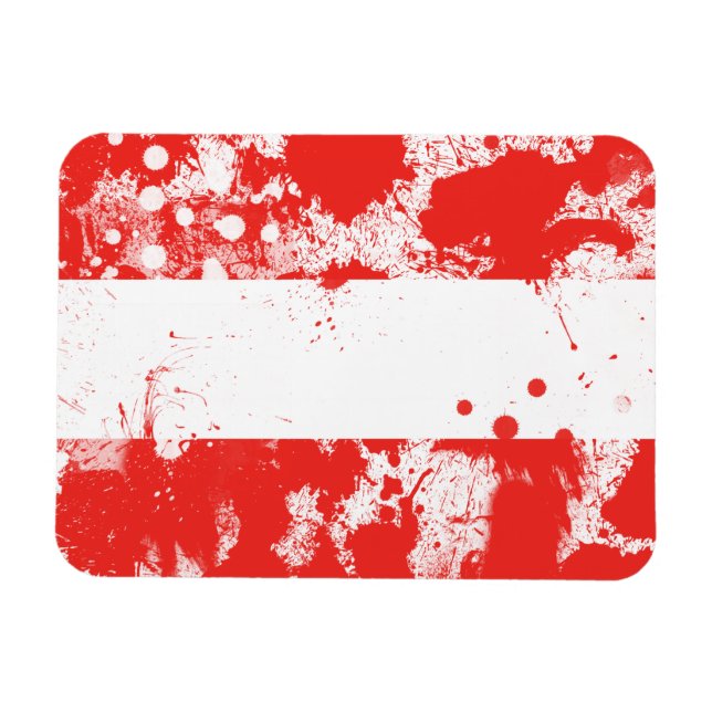 Flagga Österrike Magnet (Horisontell)