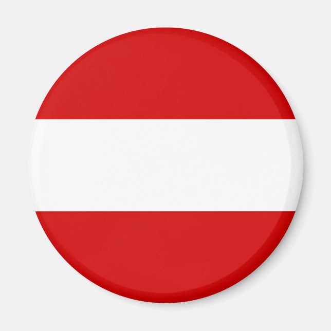 Flagga Österrike Magnet (Framsidan)