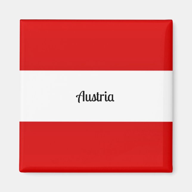 Flagga Österrike Magnet (Framsidan)