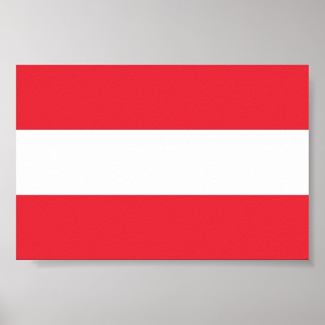 Flagga Österrike Poster (Framsidan)