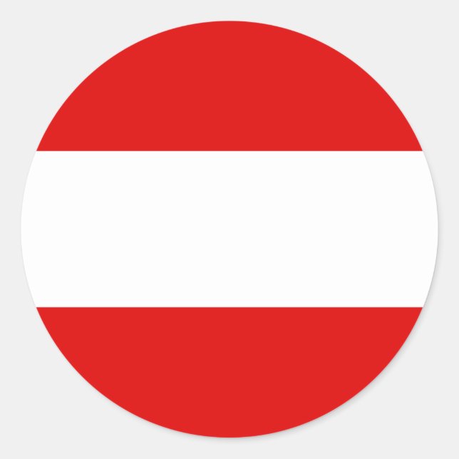 Flagga Österrike Runt Klistermärke (Framsida)