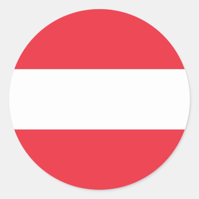Flagga Österrike Runt Klistermärke (Framsida)