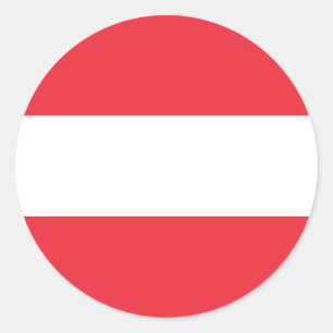 Flagga Österrike Runt Klistermärke