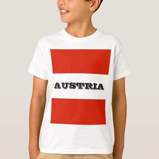 Flagga Österrike Tee Shirt (Framsida)