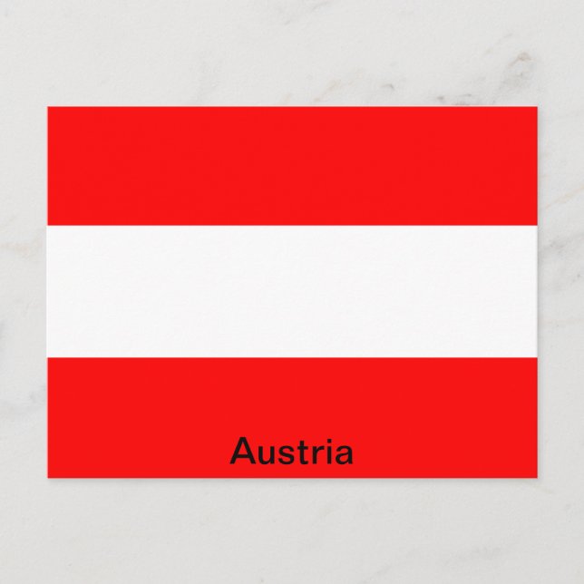 Flagga Österrike Vykort (Framsida)