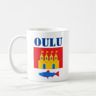 Flagga Oulu, Finland Kaffemugg