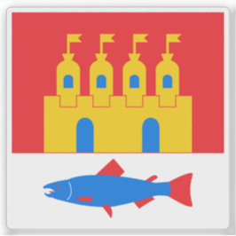 Flagga Oulu, Finland Klistermärken