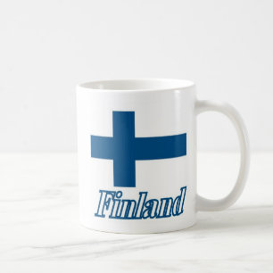 Flagga över den Finland designen Kaffemugg