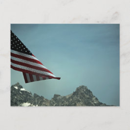 Flagga över Teton vykort