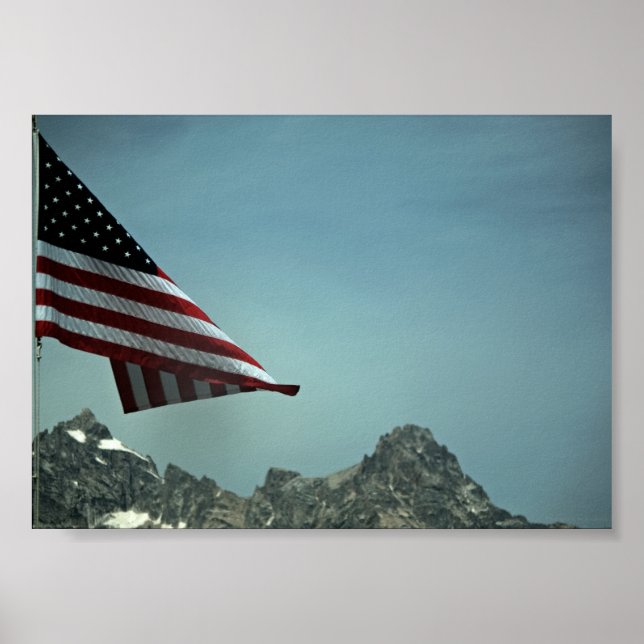 Flagga över Tetontryck Poster (Framsidan)