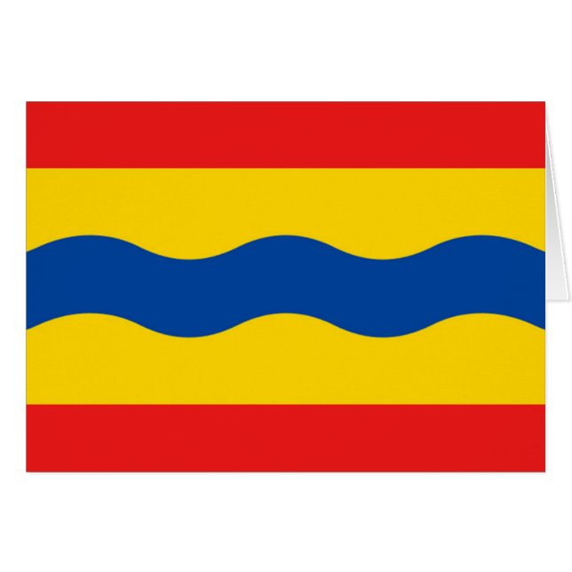 Flagga Overijssel Hälsningskort (Framsidan Horizontal)