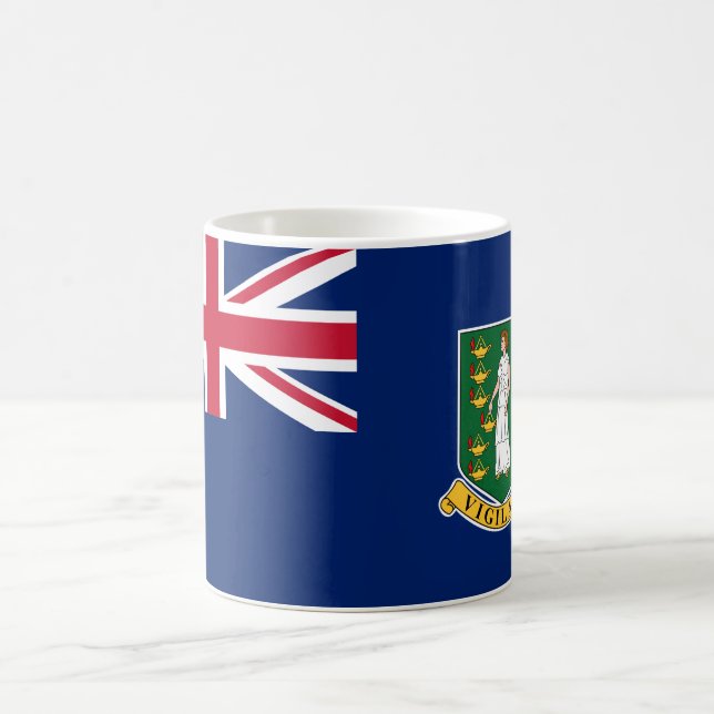 Flagga på Brittiska Jungfruöarna (BVI) Kaffemugg (Center)