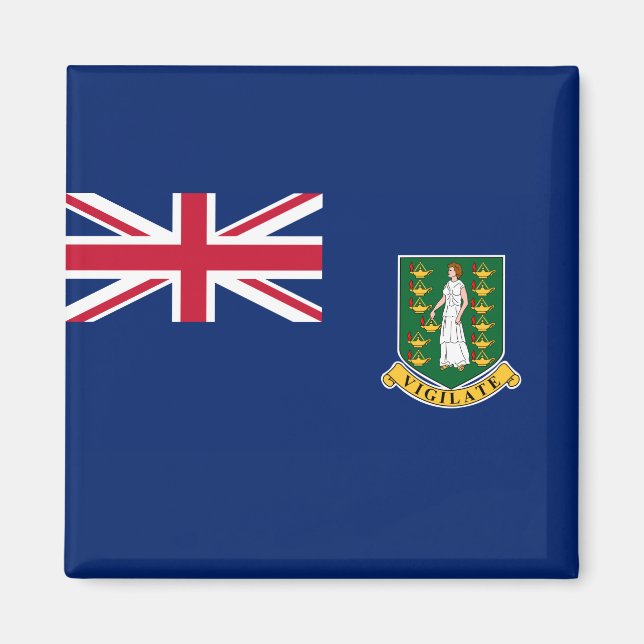 Flagga på Brittiska Jungfruöarna (BVI) Magnet (Framsidan)