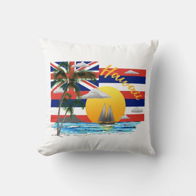 Flagga på Hawaiianska öarna Kudde (Framsida)