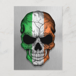 Flagga på Irland på ett stålskullsdiagram Vykort