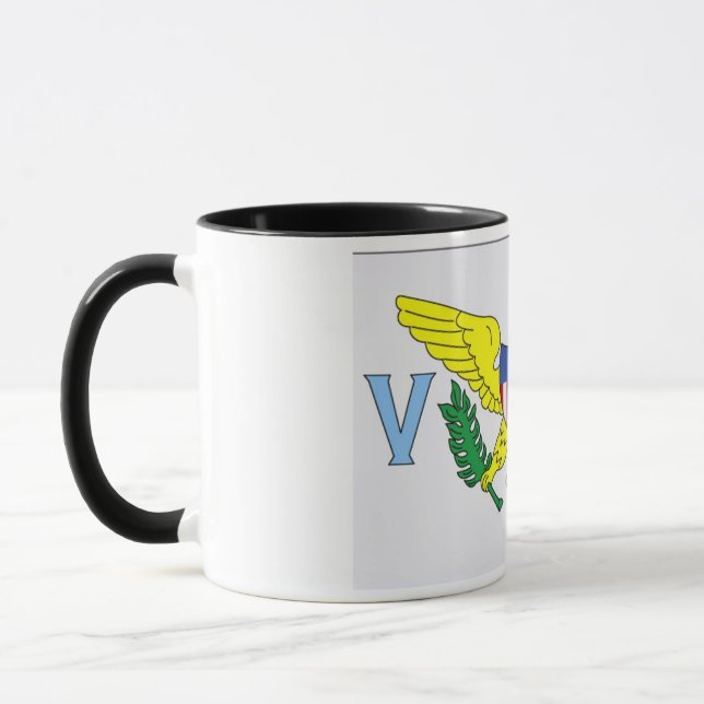 Flagga på Jungfruöarna Mugg (Vänster)
