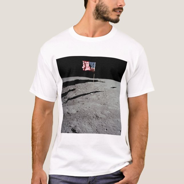 Flagga på månen, Apollo 11, NASA Tee (Framsida)