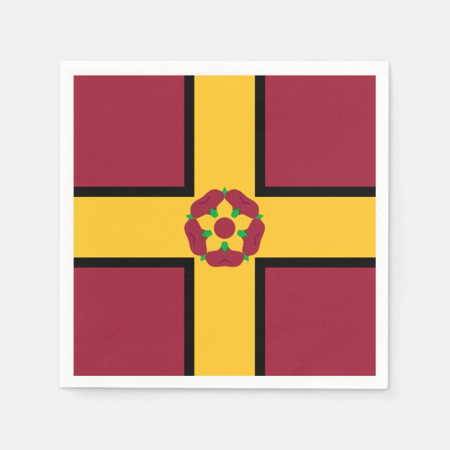 Flagga på Northamptonshire Papper Napkins Pappersservett (Framsidan)