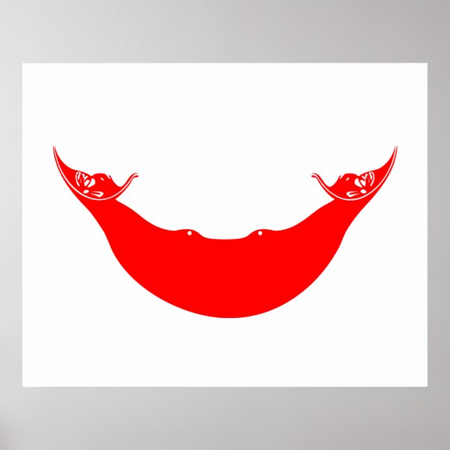 Flagga på ön Påsk (Rapa Nui) Poster (Framsidan)