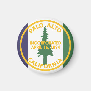 Flagga Palo Alto, Kalifornien Magnet