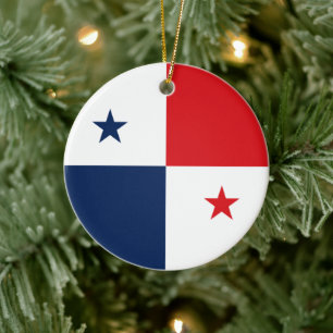Flagga Panama Julgransprydnad Keramik