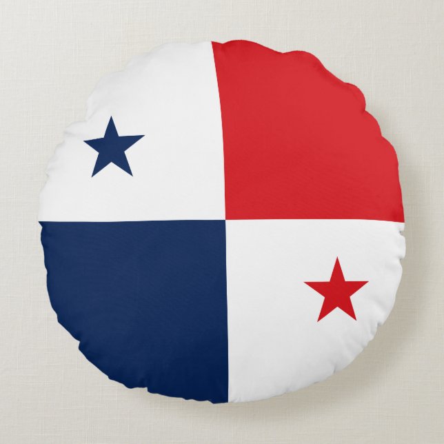 Flagga Panama Rund Kudde (Framsidan)