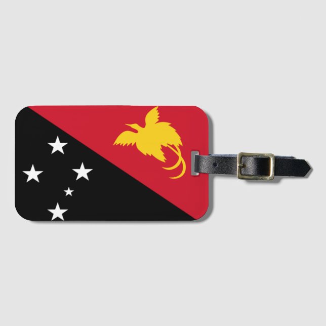 Flagga Papua Nya Guinea Bagagebricka (Framsida horisontal)