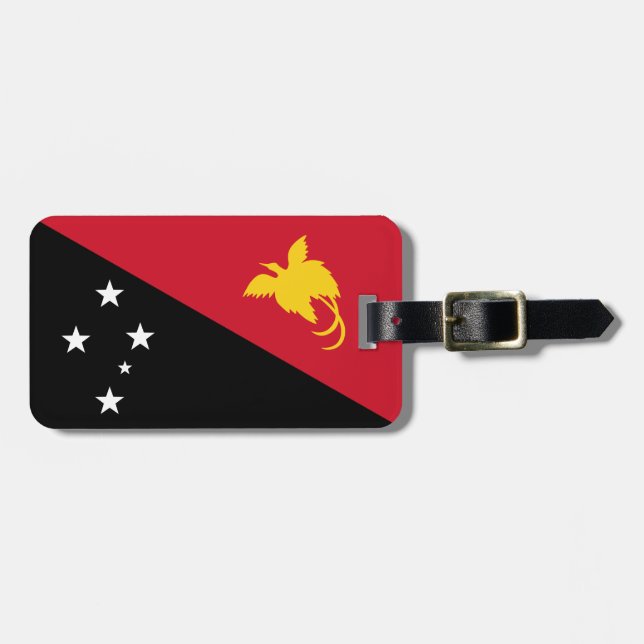 Flagga Papua Nya Guinea Bagagebricka (Horisontell Framsida)