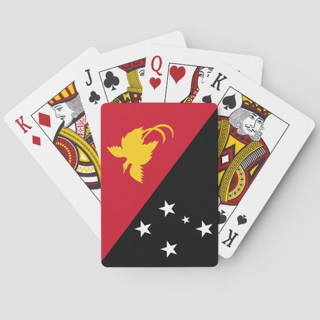 Flagga Papua Nya Guinea Casinokort (Baksidan)
