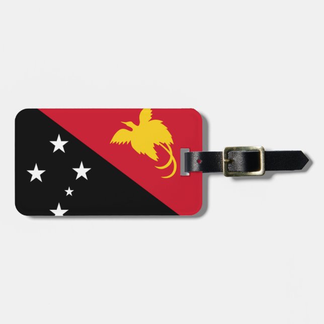 Flagga Papua Nya Guinea Easy ID Personligt ID Bagagebricka (Horisontell Framsida)
