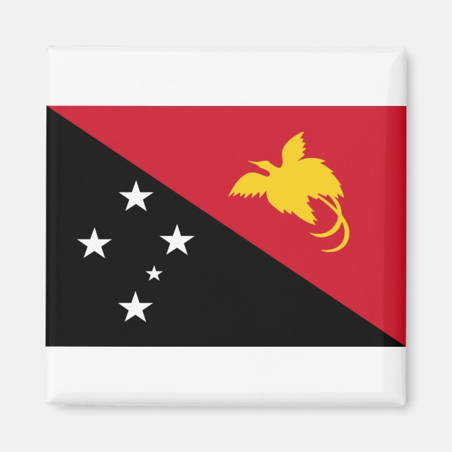 Flagga Papua Nya Guinea Magnet (Framsidan)