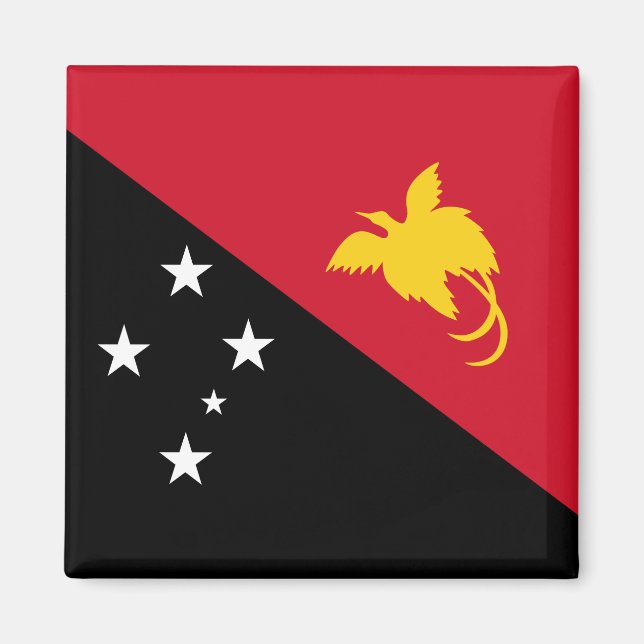 Flagga Papua Nya Guinea Magnet (Framsidan)